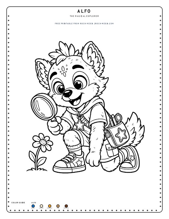 Preview of a free ALFO coloring page
